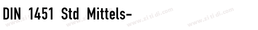 DIN 1451 Std Mittels字体转换